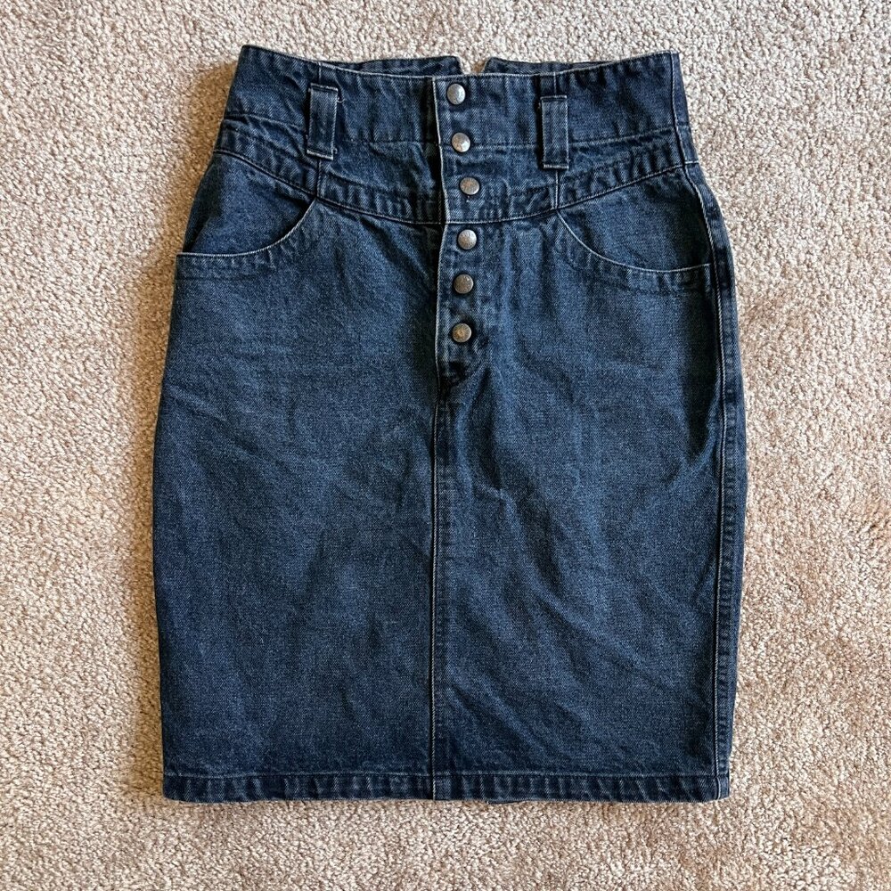 Vintage United Colors of Benetton Midi Denim Skirt